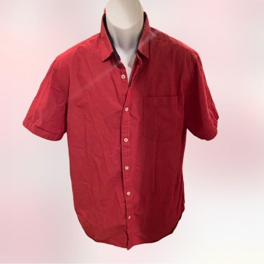 Denim and Flower Short sleeve casual button‎ down Size XL